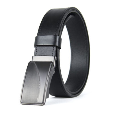 Opasok z pravej kože s brzdovou prackou, šírka 3.5cm - TITAN CURVE