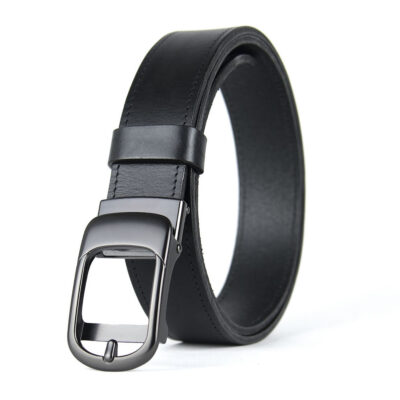 Opasok z pravej kože s brzdovou prackou, šírka 3.5cm - PEARL FLOW