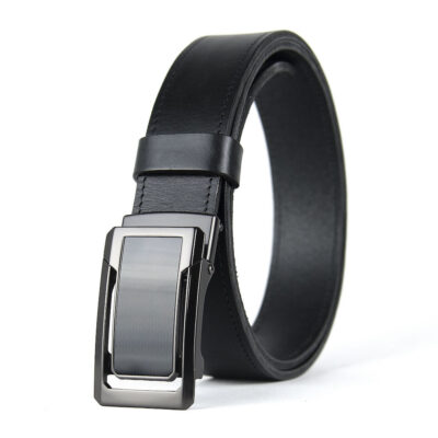 Opasok z pravej kože s brzdovou prackou, šírka 3.5cm - GRAPHITE CORE