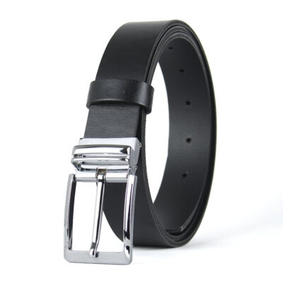 Kožený opasok OBSIDIAN, šírka 3.3cm, Ručná výroba na Slovensku