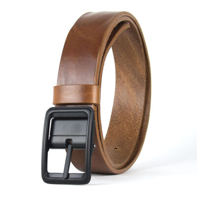 Kožený opasok s dezénom BLACKFORGE, šírka 3.3cm, Ručná výroba na Slovensku