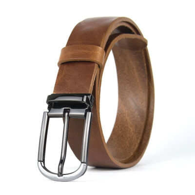 Kožený opasok s dezénom ONYX EDGE, šírka 3.3cm, Ručná výroba na Slovensku