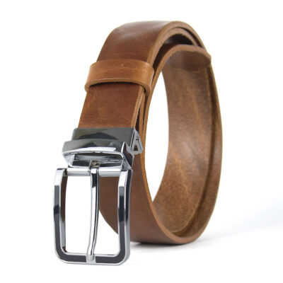 Kožený opasok s dezénom STRIKE, šírka 3.3cm, Ručná výroba na Slovensku