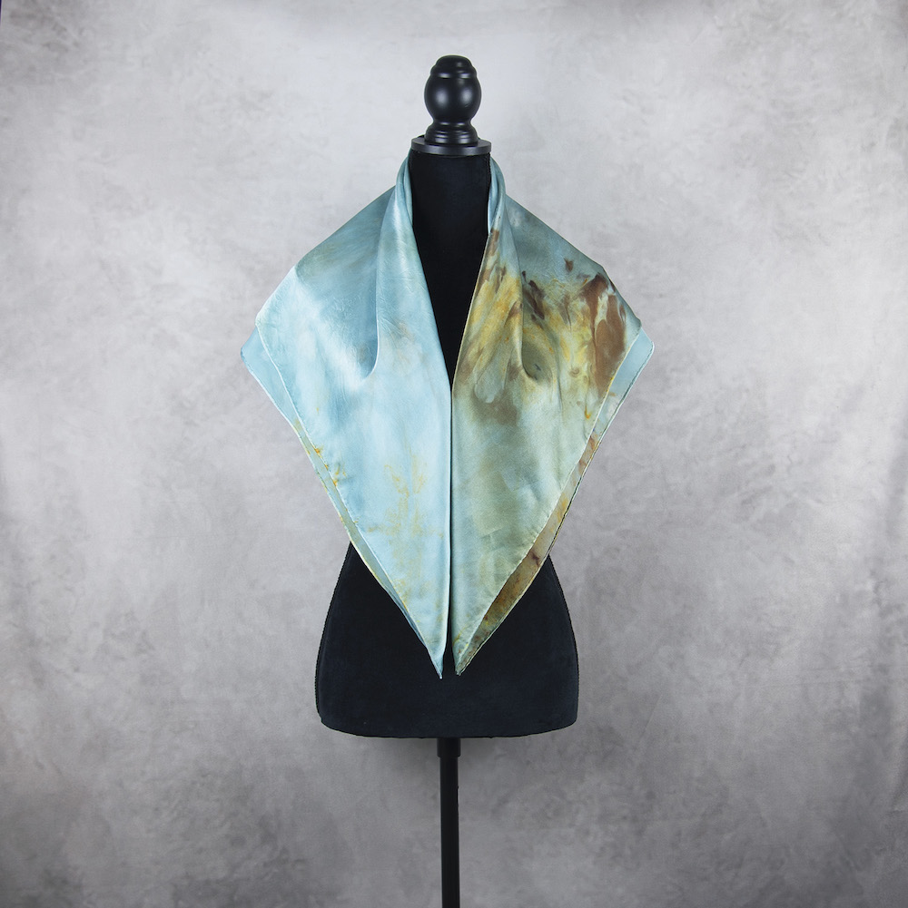 Hodvábna šatka LIMITED_311, Ručná výroba na Slovensku, 90 x 90cm – Obrázok 4