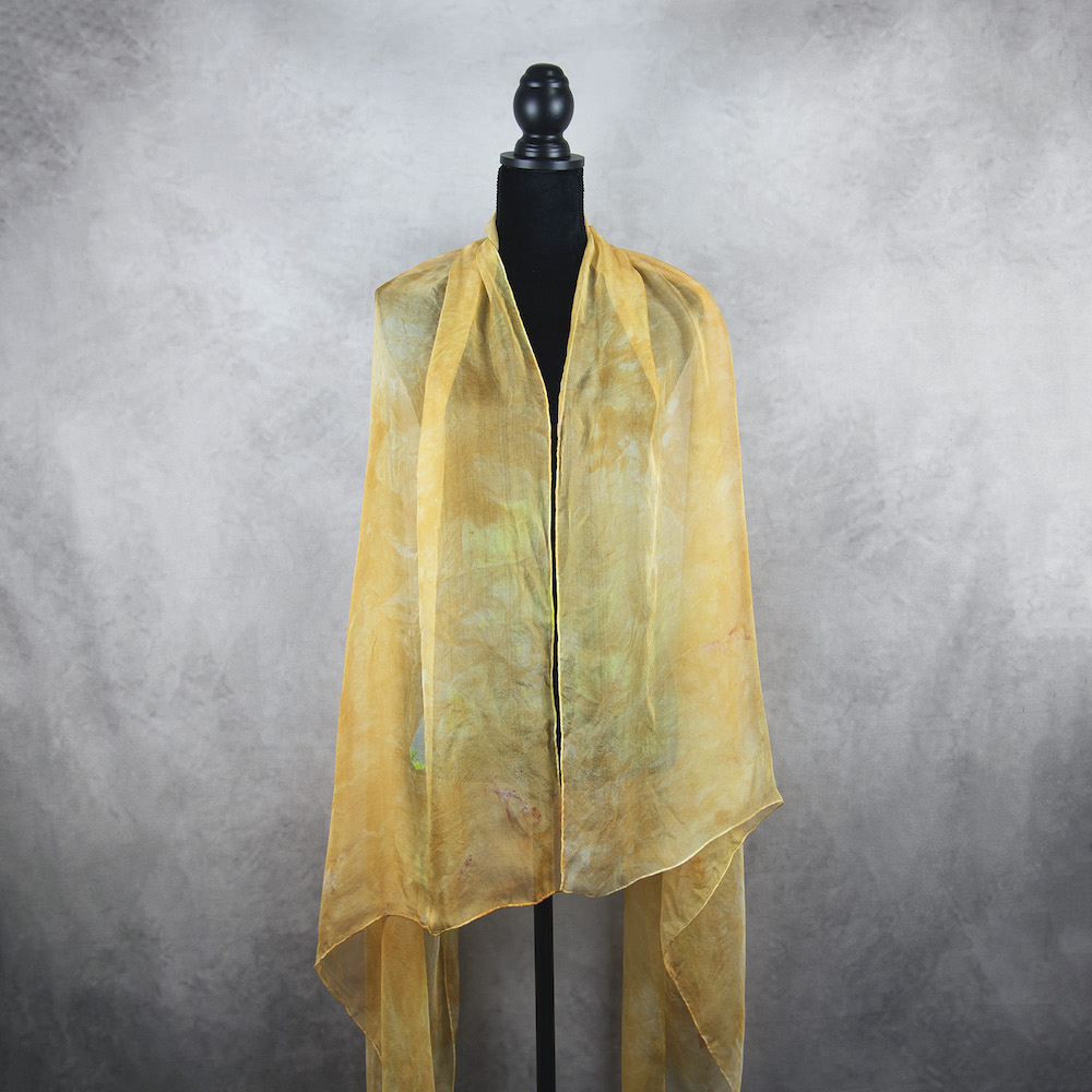 Hodvábny šál LIMITED_066, Ručná výroba na Slovensku, 180 x 110cm – Obrázok 4