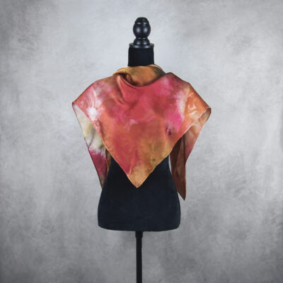 Hodvábna šatka LIMITED_326, Ručná výroba na Slovensku, 90 x 90cm