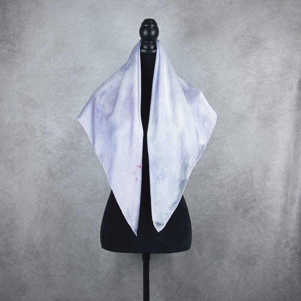 Hodvábna šatka LIMITED_327, Ručná výroba na Slovensku, 90 x 90cm – Obrázok 3