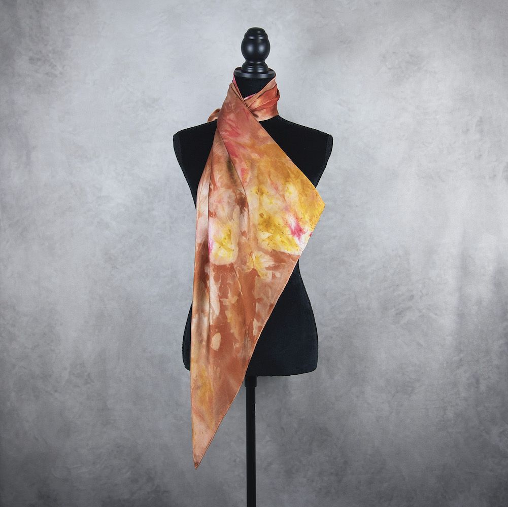 Hodvábna šatka LIMITED_328, Ručná výroba na Slovensku, 90 x 90cm – Obrázok 4