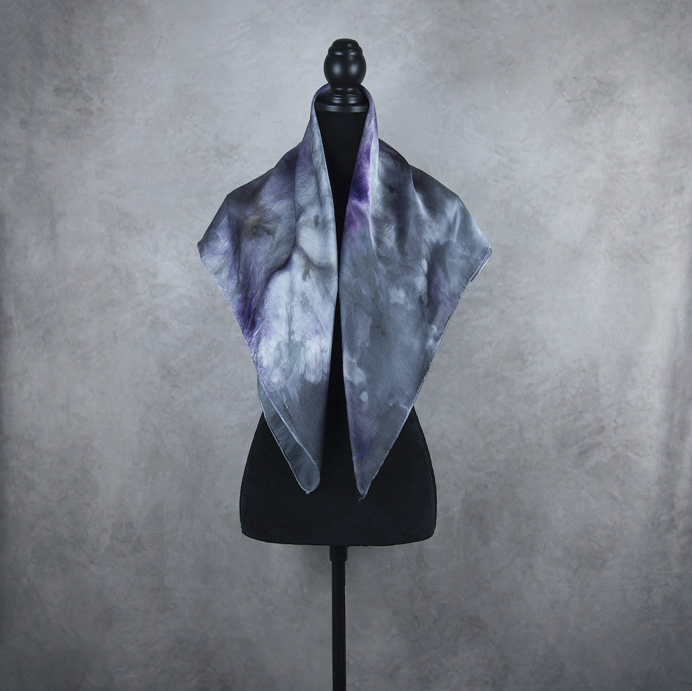 Hodvábna šatka LIMITED_342, Ručná výroba na Slovensku, 90 x 90cm – Obrázok 3