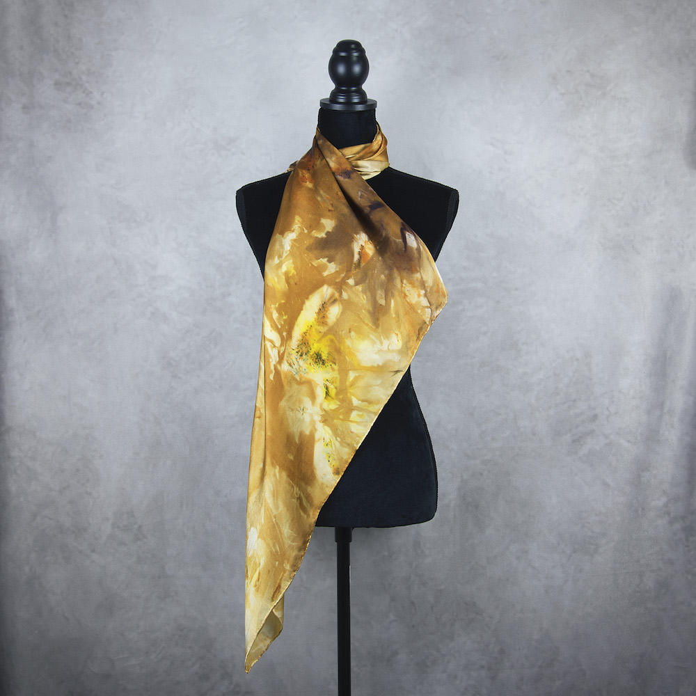 Hodvábna šatka LIMITED_351, Ručná výroba na Slovensku, 90 x 90cm – Obrázok 4