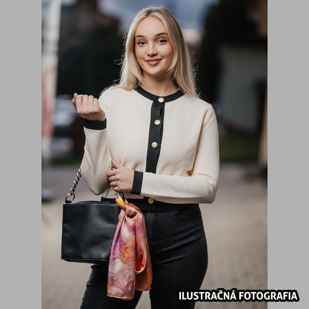 Hodvábny šál LIMITED_36, Ručná výroba na Slovensku, 175 x 45cm – Obrázok 5